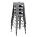 Bolero Bistro Steel High Stool Gun Metal (4 Pack) Bolero