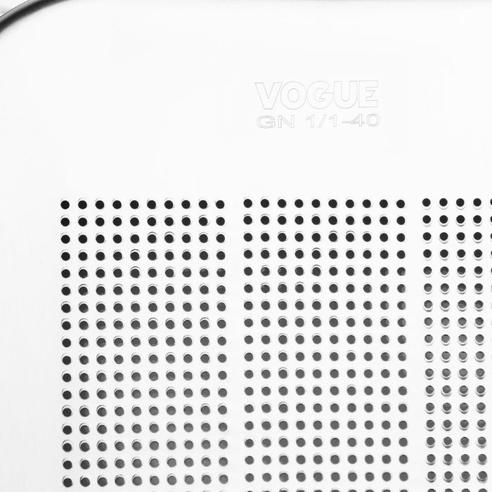 Vogue Stainless Steel Heavy Duty Perforated 1/1 Gastronorm Tray 40mm Vogue