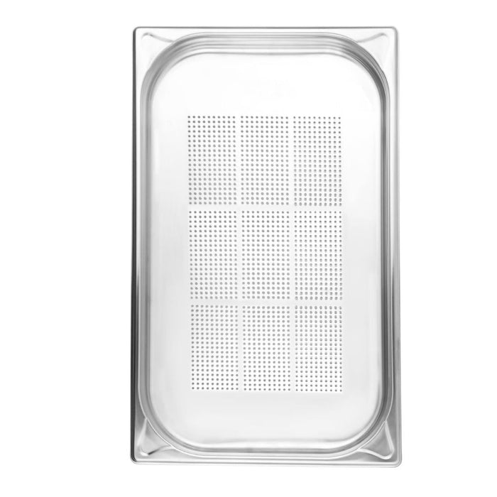 Vogue Stainless Steel Heavy Duty Perforated 1/1 Gastronorm Tray 40mm Vogue