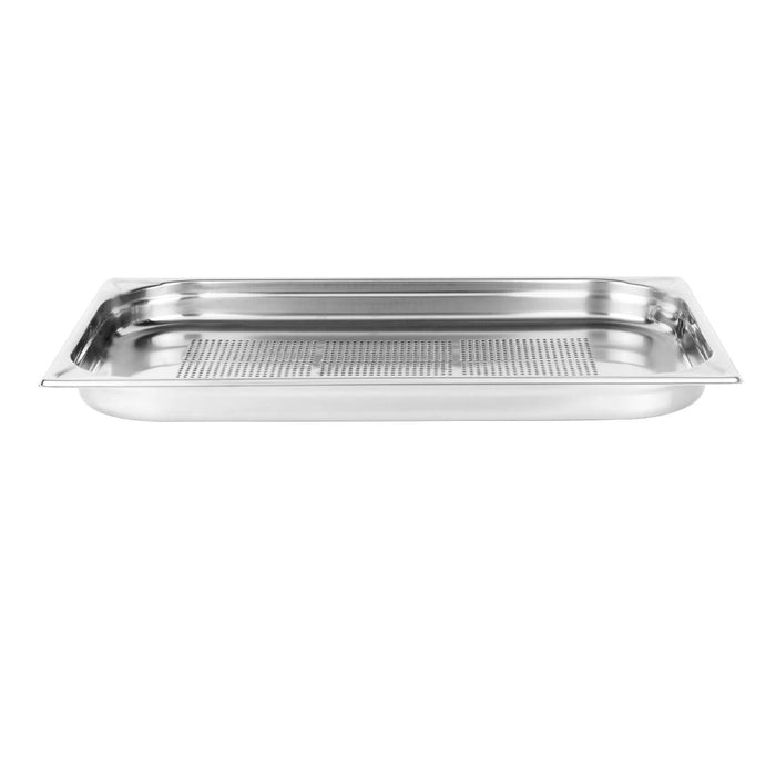Vogue Stainless Steel Heavy Duty Perforated 1/1 Gastronorm Tray 40mm Vogue