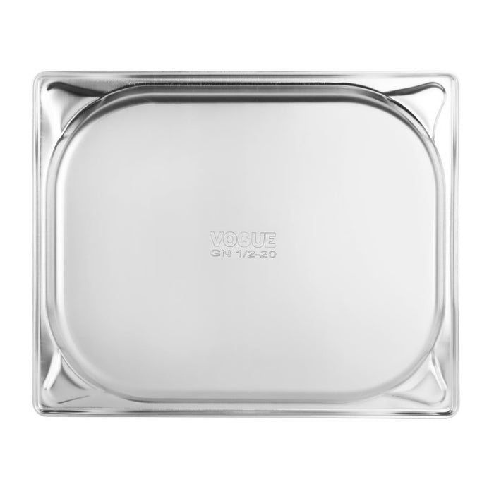 Vogue Heavy Duty Stainless Steel 1/2 Gastronorm Tray 20mm Vogue