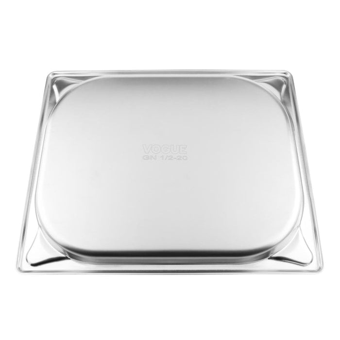 Vogue Heavy Duty Stainless Steel 1/2 Gastronorm Tray 20mm Vogue