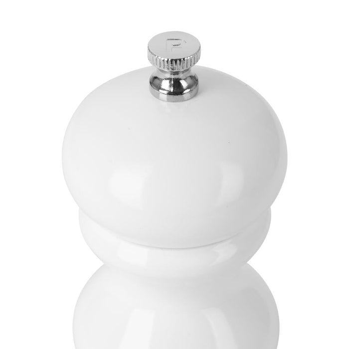 Olympia Salt Or Pepper Grinder White Hevea Wood 125mm Olympia