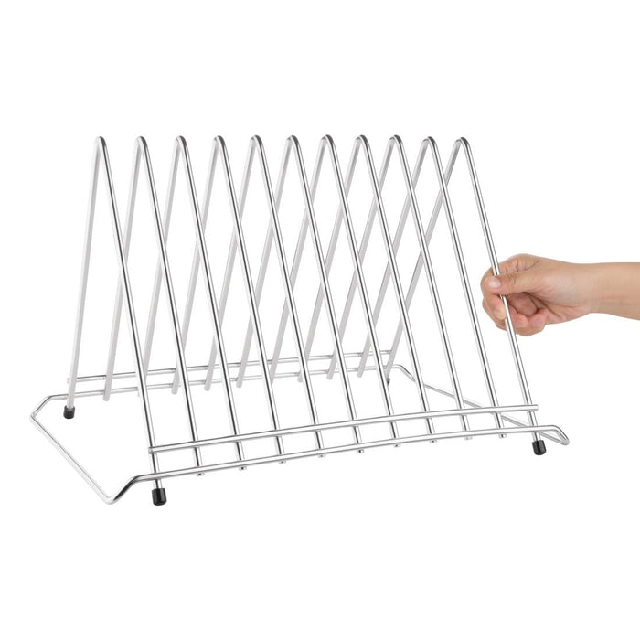 Hygiplas Heavy Duty Chopping Board Rack 10 Slots Hygiplas
