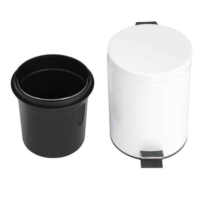 Bolero Pedal Bin White 5Ltr Bolero