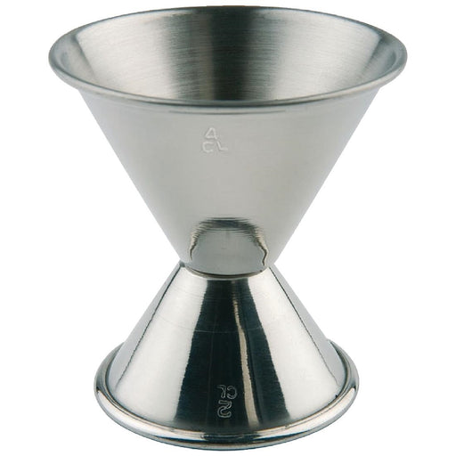 20ml and 40ml measure. Stainless steel
