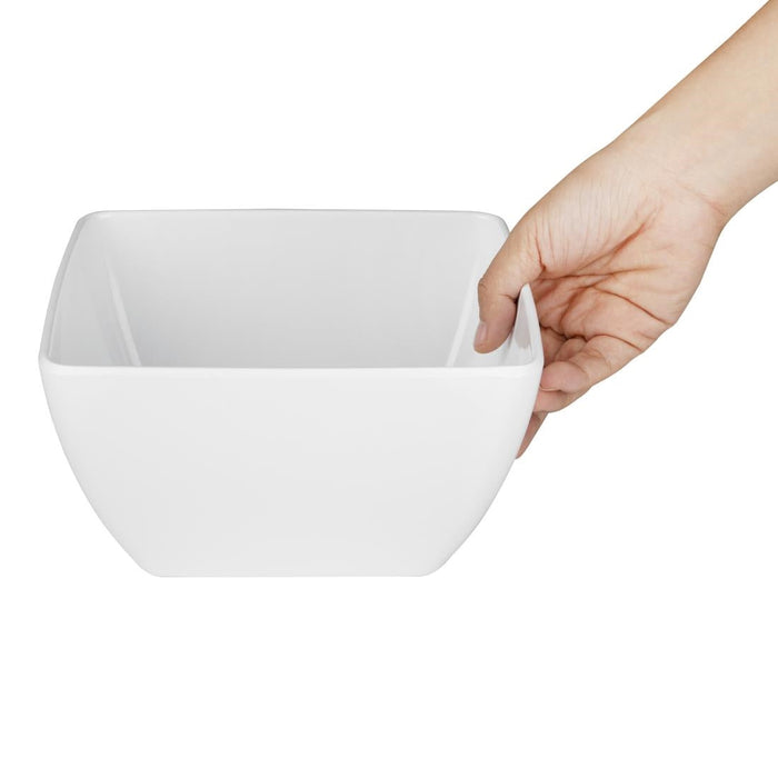 Olympia Kristallon Curved White Melamine Bowl 8" Olympia