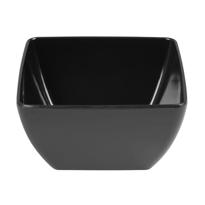Olympia Kristallon Curved Black Melamine Bowl 8" Olympia