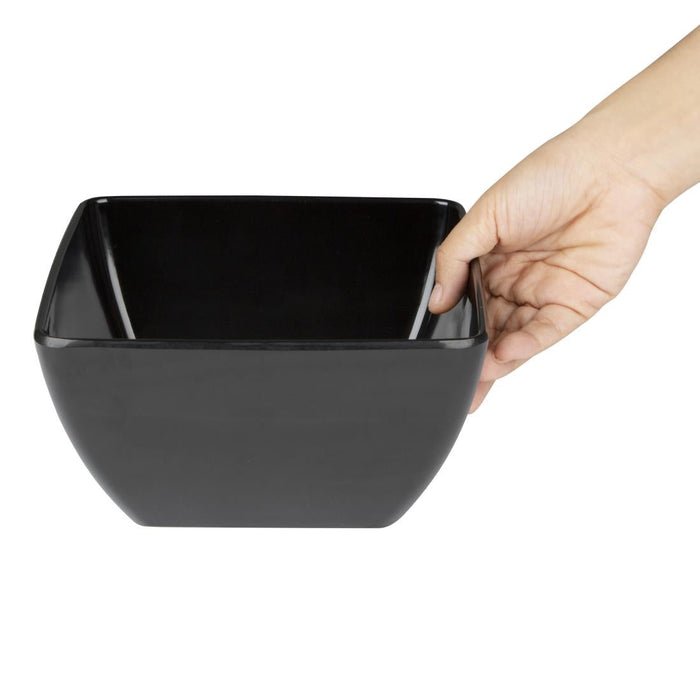 Olympia Kristallon Curved Black Melamine Bowl 8" Olympia