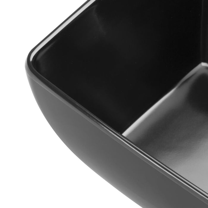 Olympia Kristallon Curved Black Melamine Bowl 11" Olympia