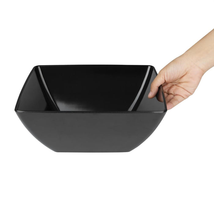 Olympia Kristallon Curved Black Melamine Bowl 11" Olympia