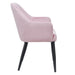 Bolero Lia Velvet Effect Chairs Dusty Pink (2 Pack) Bolero
