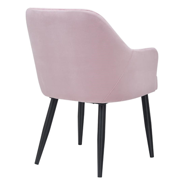 Bolero Lia Velvet Effect Chairs Dusty Pink (2 Pack) Bolero