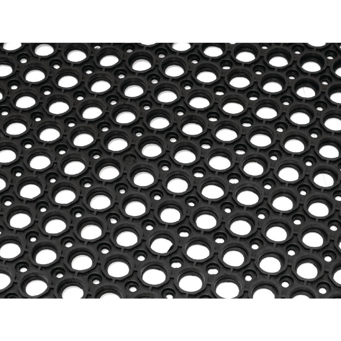 Jantex Rubber Anti Fatigue Anti Slip Floor Safety Mat Black 1500 x 900mm Jantex