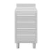 Vogue Stainless Steel 4 Drawer Workstation with 100mm Upstand Vogue