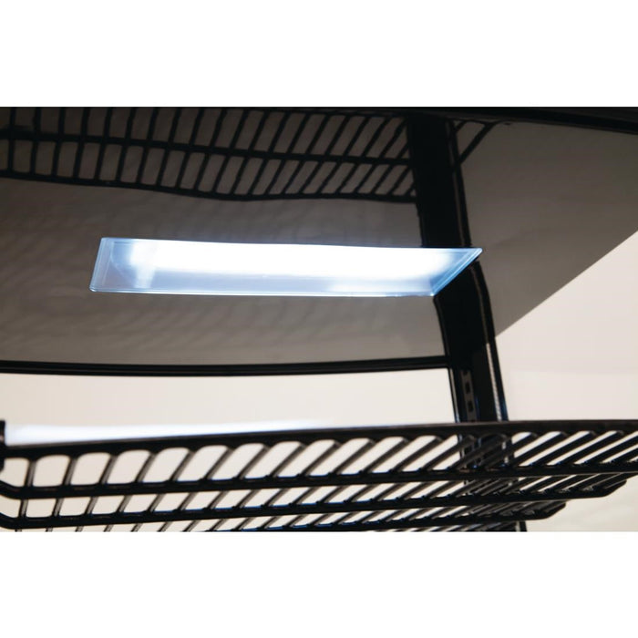 Polar C-Series Energy Efficient Curved Door Display Fridge Black 86Ltr Polar