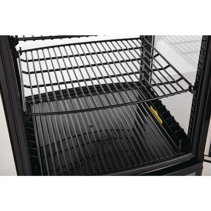 Polar C-Series Energy Efficient Curved Door Display Fridge Black 86Ltr Polar