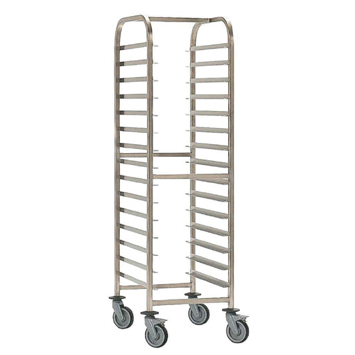 Material: Stainless steel. Size: 1700(H) x 585(W) x 840(D)mm. Capacity: 15 trays / 200kg