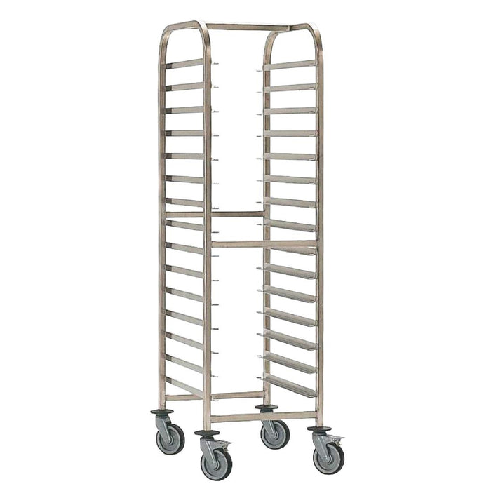 Material: Stainless steel. Size: 1700(H) x 585(W) x 840(D)mm. Capacity: 15 trays / 200kg