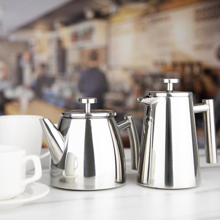Olympia Conical Insulated Stainless Steel Teapot with Filter 350ml Olympia