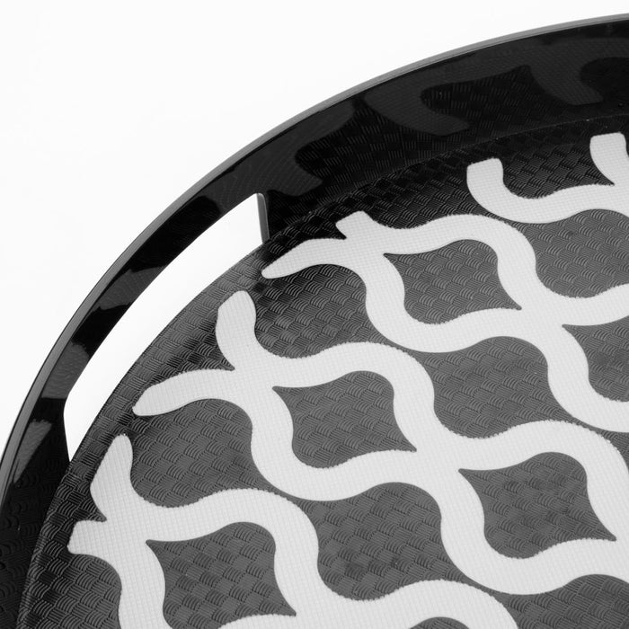 Olympia Kristallon PC Round Non Slip Tray with Handles 300mm Olympia