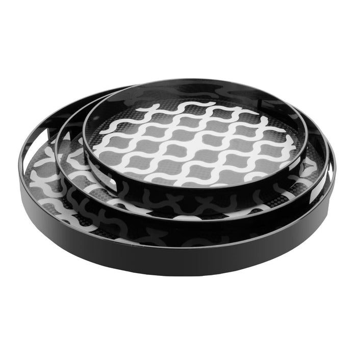 Olympia Kristallon PC Round Non Slip Tray with Handles 300mm Olympia