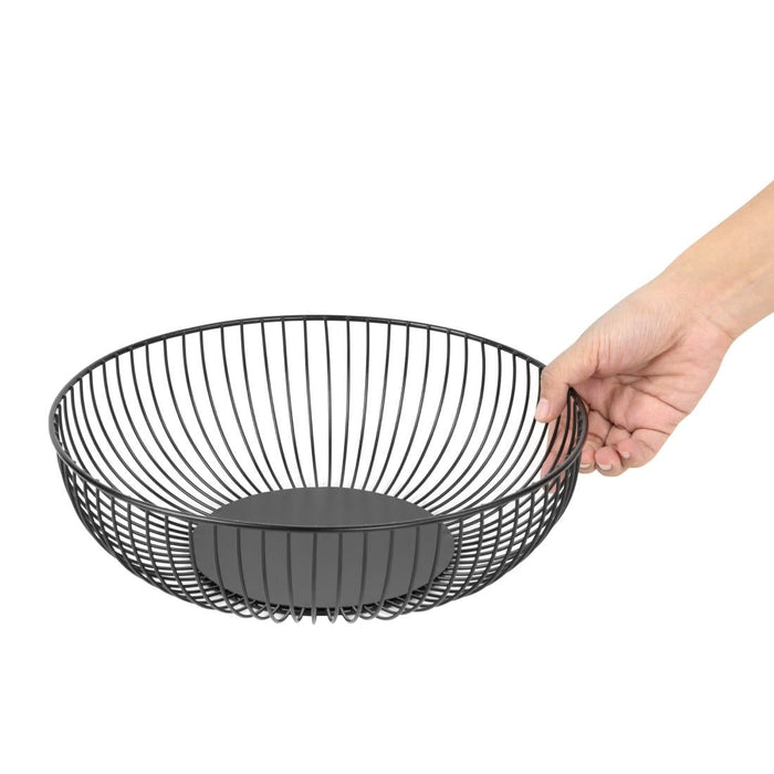 Olympia Wire Food Display Bowl Round Black 285x85mm Olympia