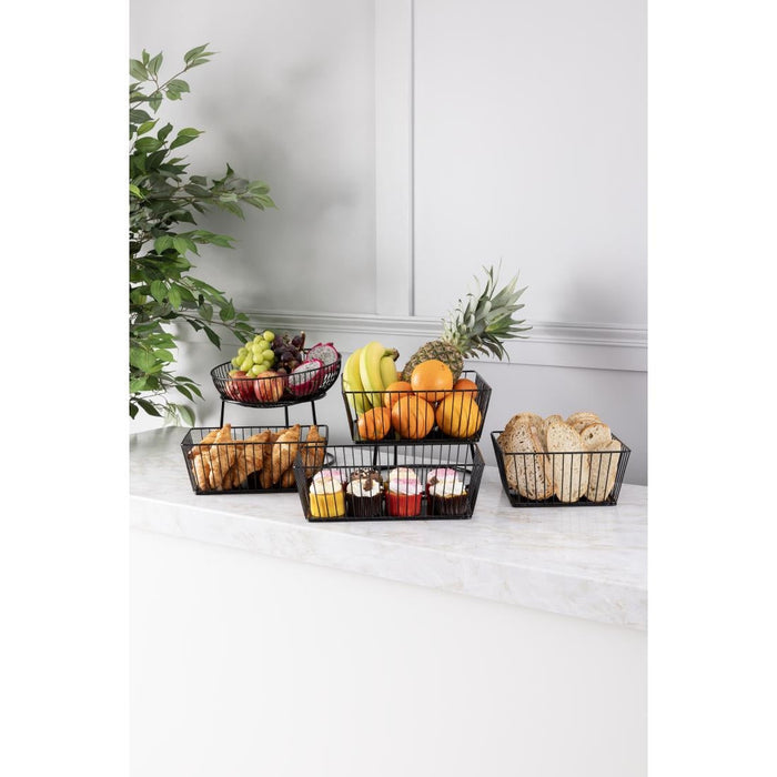 Olympia Non-Slip Multi-Round Riser Black Wire 230x260x100mm Olympia