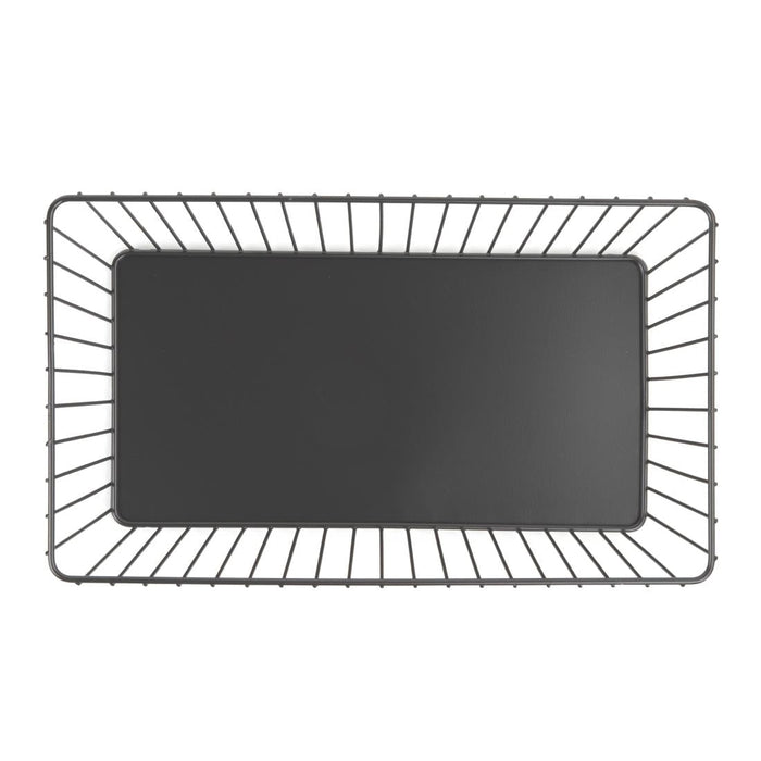 Olympia Wire Food Display Tray Rectangular Black 330x190x100mm Olympia