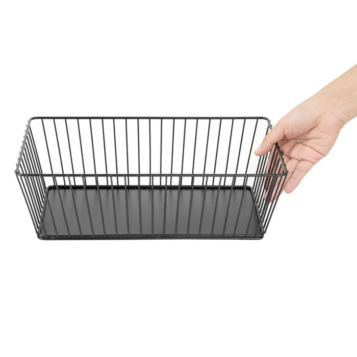 Olympia Wire Food Display Tray Rectangular Black 330x190x100mm Olympia