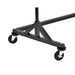 Black and Chrome Garment Rail with 25 Captive Steel Hangers Commercial Hangers