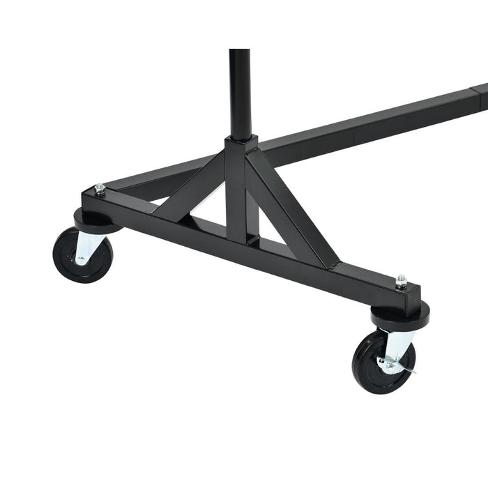 Black and Chrome Garment Rail Commercial Hangers