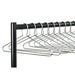 Black and Chrome Garment Rail with 25 Captive Steel Hangers Commercial Hangers