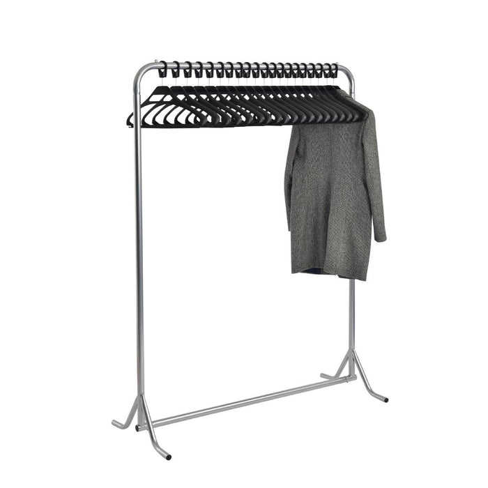 Includes 20 anti-theft polypropylene hangers