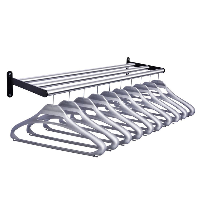 Includes 10 anti-theft polypropylene hangers
