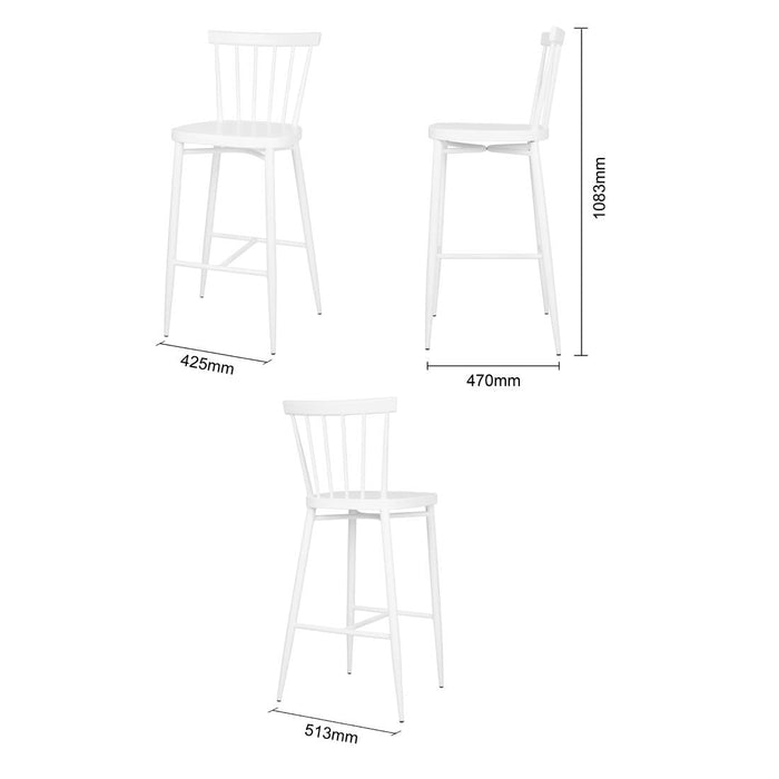 Bolero Windsor Aluminium White High Stools (2 Pack) Bolero