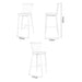 Bolero Windsor Aluminium White High Stools (2 Pack) Bolero