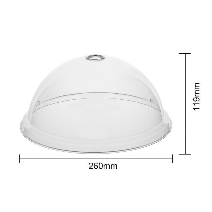 Olympia Kristallon Polycarbonate Domed Plate Cover Round 260mm Olympia