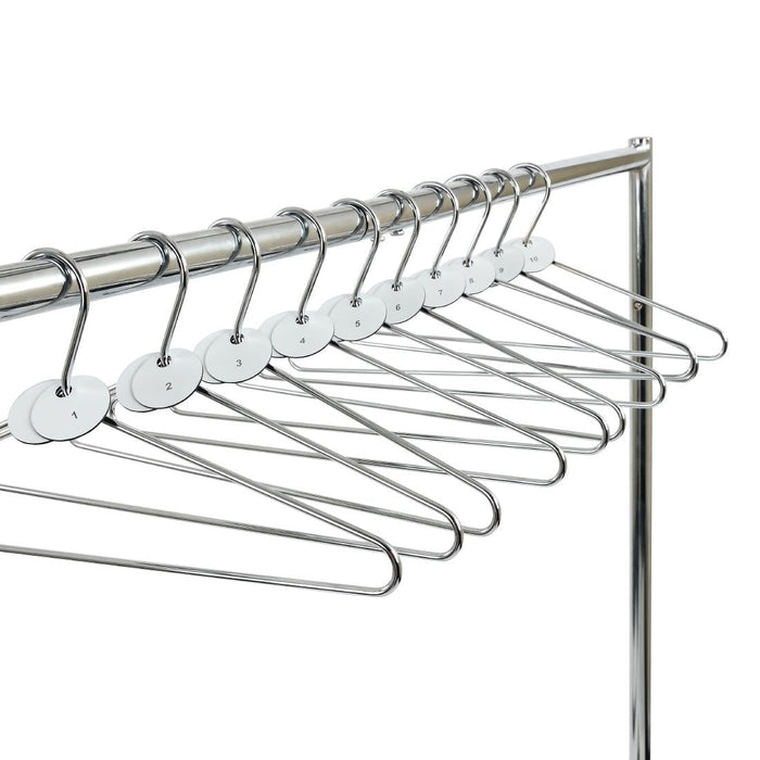 Chrome Plated Steel Hangers with Tags (50 Pack) Commercial Hangers