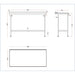 Vogue Stainless Wall Table with Upstand 1800mm Vogue