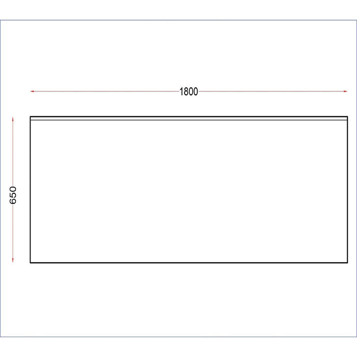 Vogue Stainless Wall Table with Upstand 1800mm Vogue