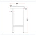Vogue Stainless Wall Table with Upstand 1800mm Vogue