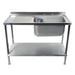 Vogue Fully Assembled Stainless Steel Left Hand Drainer 1500mm Vogue