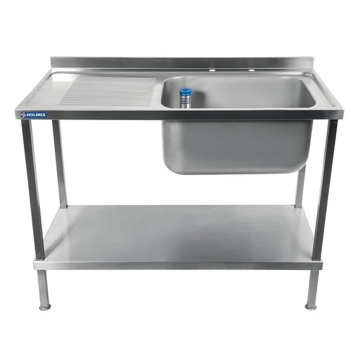 Vogue Fully Assembled Stainless Steel Sink Left Hand Drainer 1200mm Vogue
