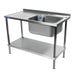 Vogue Fully Assembled Stainless Steel Left Hand Drainer 1500mm Vogue
