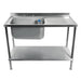 Vogue Fully Assembled Stainless Steel Sink Right Hand Drainer 1000mm Vogue