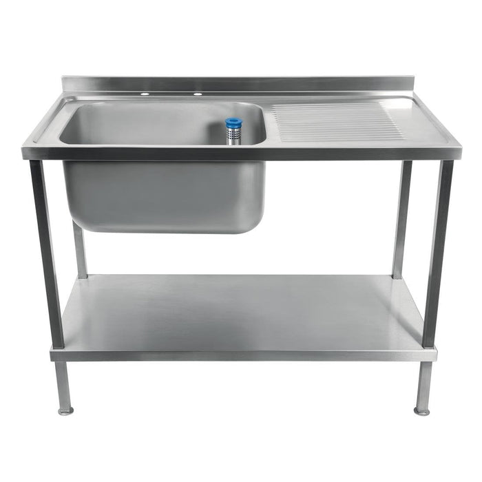 Vogue Fully Assembled Stainless Steel Sink Right Hand Drainer 1200mm Vogue