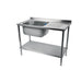 Vogue Fully Assembled Stainless Steel Sink Right Hand Drainer 1000mm Vogue
