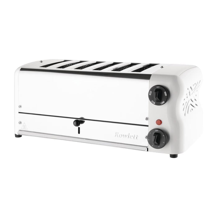 Rowlett Esprit Toaster White 6 Slot w/2x Additional Elements & Sandwich Cage Rowlett