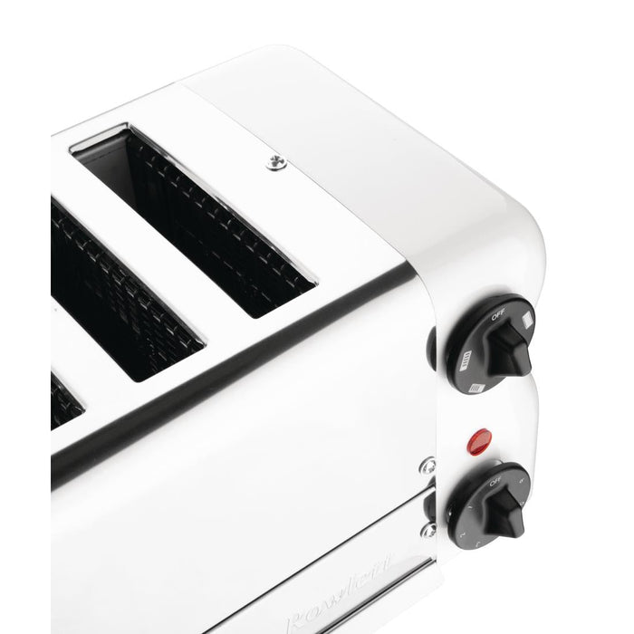 Rowlett Esprit Toaster White 6 Slot w/2x Additional Elements & Sandwich Cage Rowlett